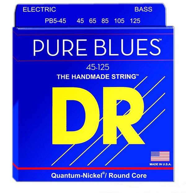 Μπάσου Χορδές DR PURE BLUES - 5 ΧΟΡΔΟΥ  PB5-45 ( 45-125) Σετ χορδές μπάσου