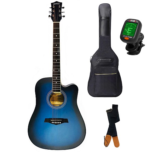 Ακουστική Κιθάρα Πακέτο, Daniel CF-4001C Blue. Θήκη+Ζώνη+Τuner.