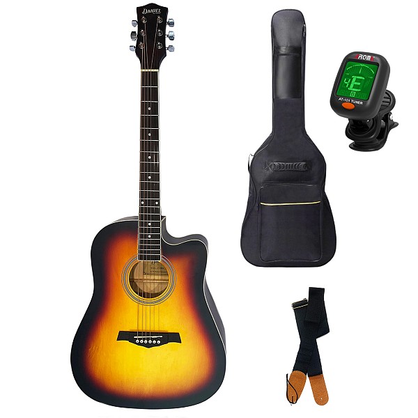 Κιθάρες Ακουστική Κιθάρα Πακέτο, Daniel CF-4001C Sunburst Θήκη+Ζώνη+Τuner.