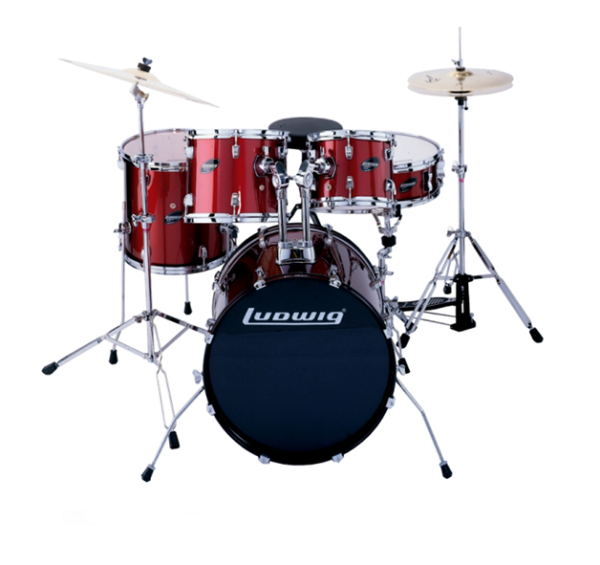  Ludwig LC-125 Accent Combo Power Wine Red.  