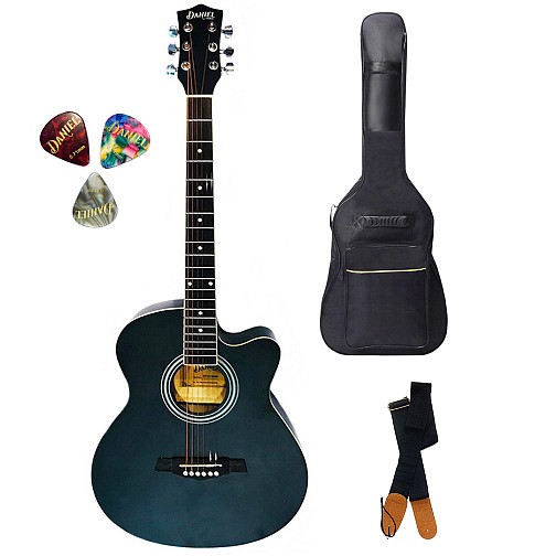 Ηλεκτροακουστική Κιθάρα Πακέτο, Daniel CF-3000C EQ Black. Θήκη+Ζώνη+Πένες
